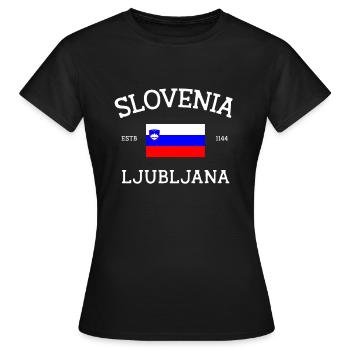 Slovenia - Women's T-Shirt - black - Front - AI Model Female 172 dark (172cm)
