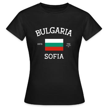 Bulgarie - T-shirt Femme - noir - Devant - AI Model Female 172 dark (172cm)