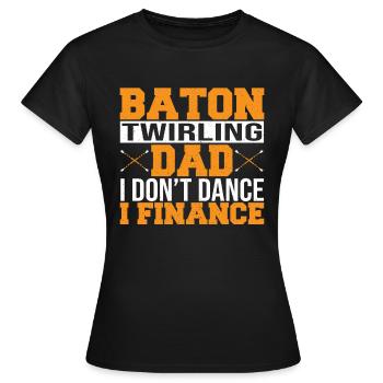 Bâton Twirling Bâton Twirler cadeau - T-shirt Femme - noir - Devant - AI Model Female 172 dark (172cm)
