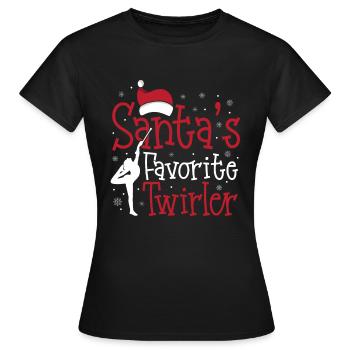 Bâton Twirling Bâton Twirler cadeau - T-shirt Femme - noir - Devant - AI Model Female 172 dark (172cm)