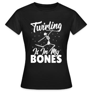 Bâton Twirling Bâton Twirler cadeau - T-shirt Femme - noir - Devant - AI Model Female 172 dark (172cm)