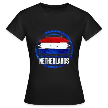 Netherlands - Women's T-Shirt - black - Front - AI Model Female 172 dark (172cm)