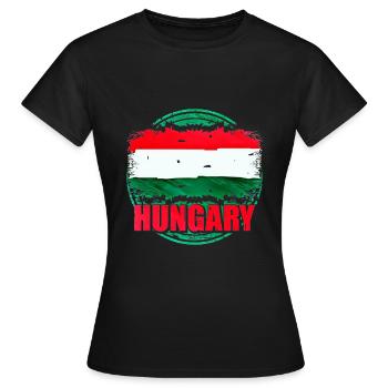 Hongrie - T-shirt Femme - noir - Devant - AI Model Female 172 dark (172cm)