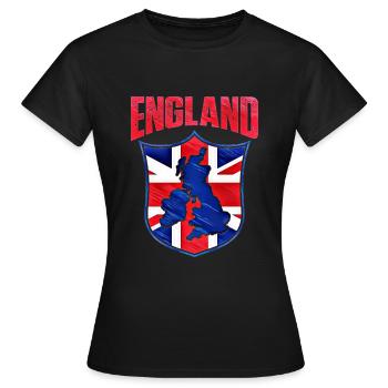 England - Women's T-Shirt - black - Front - AI Model Female 172 dark (172cm)