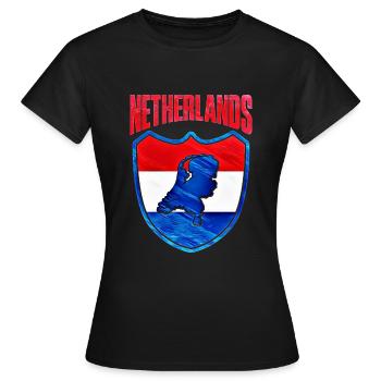 Netherlands - Women's T-Shirt - black - Front - AI Model Female 172 dark (172cm)