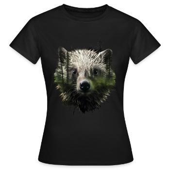 Stachelschwein - Frauen T-Shirt - Schwarz - Vorne - AI Model Female 172 dark (172cm)