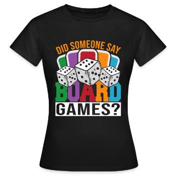 Jeux de société jeu de société cadeau - T-shirt Femme - noir - Devant - AI Model Female 172 dark (172cm)