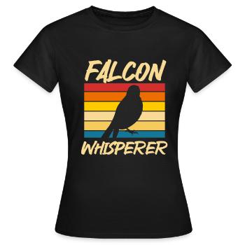 Falknerei Ornithologie Geschenk - Frauen T-Shirt - Schwarz - Vorne - AI Model Female 172 dark (172cm)