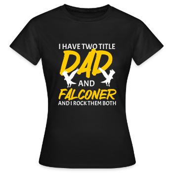 Falknerei Ornithologie Geschenk - Frauen T-Shirt - Schwarz - Vorne - AI Model Female 172 dark (172cm)