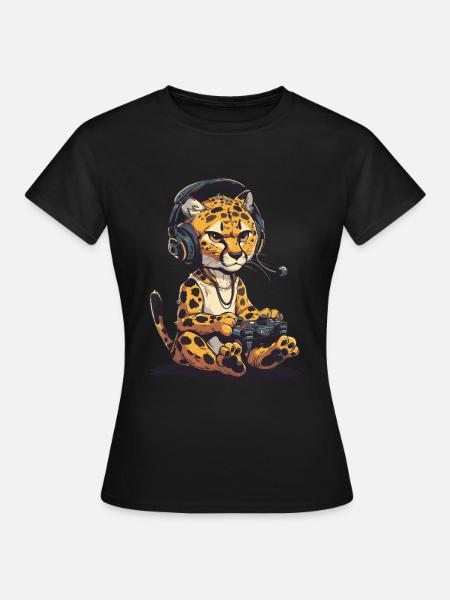 Cheetah Videospiel - Frauen T-Shirt - Schwarz