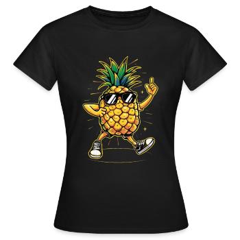 Ananas - T-shirt Femme - noir - Devant - AI Model Female 172 dark (172cm)
