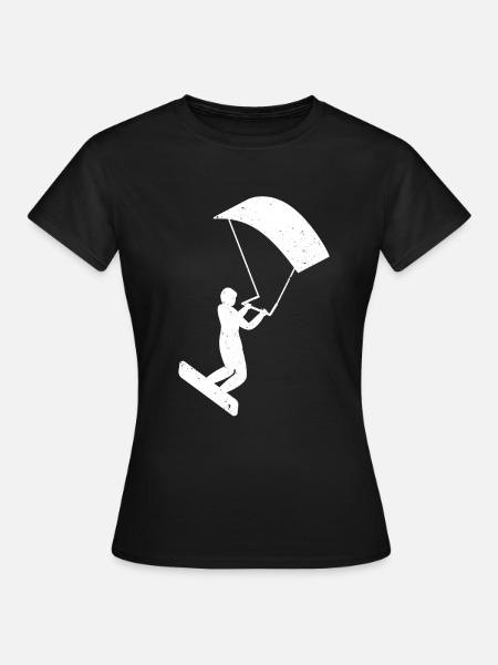 Kitesurfing - Frauen T-Shirt - Schwarz