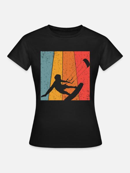 Kitesurfing - Frauen T-Shirt - Schwarz
