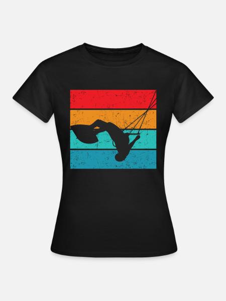 Kitesurfing - Frauen T-Shirt - Schwarz