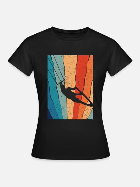 Kitesurfing - Frauen T-Shirt - Schwarz