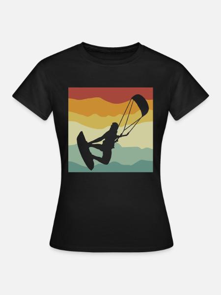Kitesurfing - Frauen T-Shirt - Schwarz