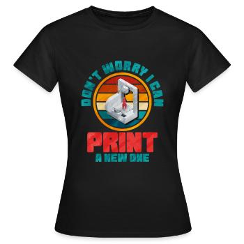 3D Printing - Women's T-Shirt - black - Front - AI Model Female 172 dark (172cm)