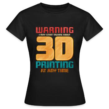 3D Printing - Women's T-Shirt - black - Front - AI Model Female 172 dark (172cm)