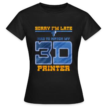 3D Printing - Women's T-Shirt - black - Front - AI Model Female 172 dark (172cm)
