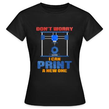 3D Printing - Women's T-Shirt - black - Front - AI Model Female 172 dark (172cm)