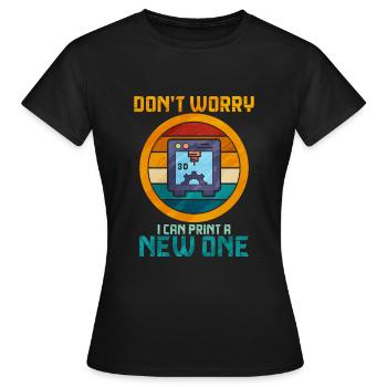 3D Printing - Women's T-Shirt - black - Front - AI Model Female 172 dark (172cm)