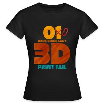 3D Printing - Women's T-Shirt - black - Front - AI Model Female 172 dark (172cm)
