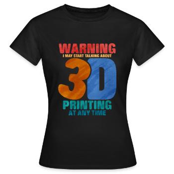 3D Printing - Women's T-Shirt - black - Front - AI Model Female 172 dark (172cm)