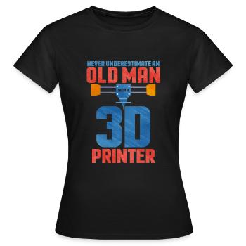 3D Printing - Women's T-Shirt - black - Front - AI Model Female 172 dark (172cm)