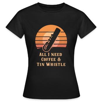 Tin Whistle - Women's T-Shirt - black - Front - AI Model Female 172 dark (172cm)