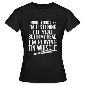 Tin Whistle - Women's T-Shirt - black - Front - AI Model Female 172 dark (172cm)