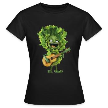 Salat Gitarre - Frauen T-Shirt - Schwarz - Vorne - AI Model Female 172 dark (172cm)