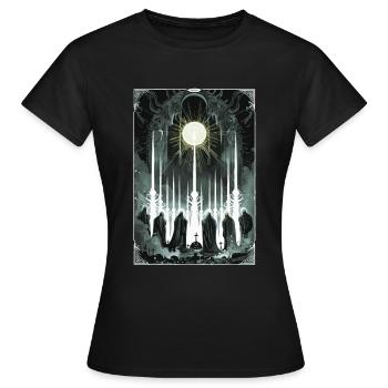 Tarot d’évaluation - T-shirt Femme - noir - Devant - AI Model Female 172 dark (172cm)
