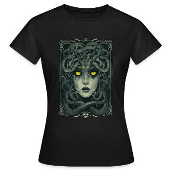Meduse Tarot - Frauen T-Shirt - Schwarz - Vorne - AI Model Female 172 dark (172cm)