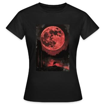 Der Blutmond Tarot - Frauen T-Shirt - Schwarz - Vorne - AI Model Female 172 dark (172cm)