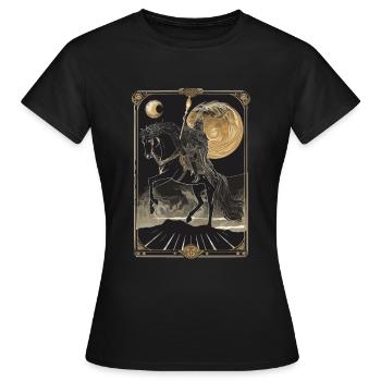 Der Streitwagen Tarot - Frauen T-Shirt - Schwarz - Vorne - AI Model Female 172 dark (172cm)