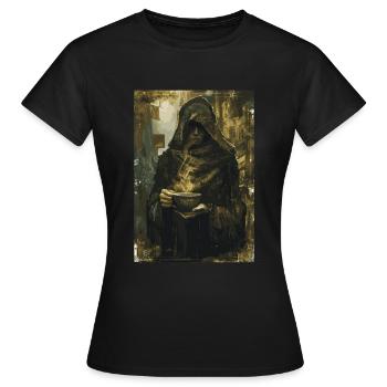 Der Kaffeetrinker Tarot - Frauen T-Shirt - Schwarz - Vorne - AI Model Female 172 dark (172cm)