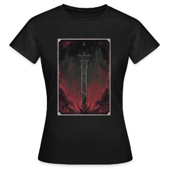 Die verfluchte Klinge Tarot - Frauen T-Shirt - Schwarz - Vorne - AI Model Female 172 dark (172cm)