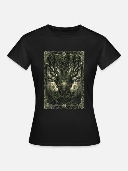 Der Zauberwald Tarot - Frauen T-Shirt - Schwarz