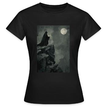 Der Einsiedler Tarot - Frauen T-Shirt - Schwarz - Vorne - AI Model Female 172 dark (172cm)