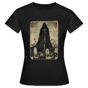 Der Grabwächter Tarot - Frauen T-Shirt - Schwarz - Vorne - AI Model Female 172 dark (172cm)