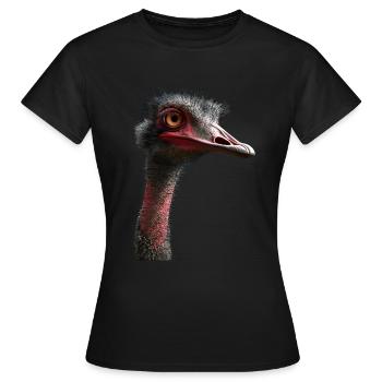 Strauß - Frauen T-Shirt - Schwarz - Vorne - AI Model Female 172 dark (172cm)