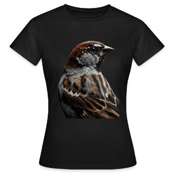 Moineau - T-shirt Femme - noir - Devant - AI Model Female 172 dark (172cm)