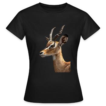 Antilope - T-shirt Femme - noir - Devant - AI Model Female 172 dark (172cm)