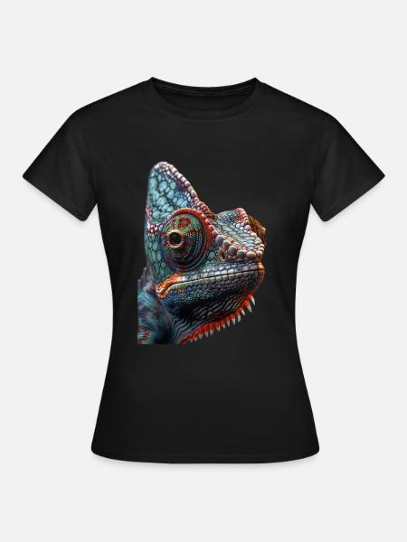 Chamäleon - Frauen T-Shirt - Schwarz
