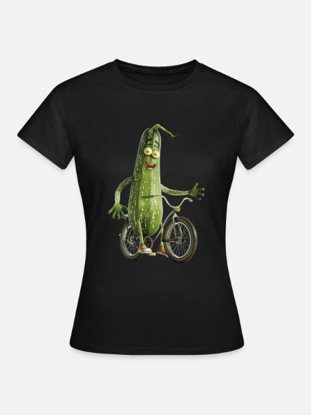 Zucchini Fahrrad - Frauen T-Shirt - Schwarz