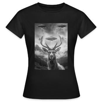 Ovni Selfie Orignal - T-shirt Femme - noir - Devant - AI Model Female 172 dark (172cm)