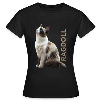 Poupée de chiffon - T-shirt Femme - noir - Devant - AI Model Female 172 dark (172cm)
