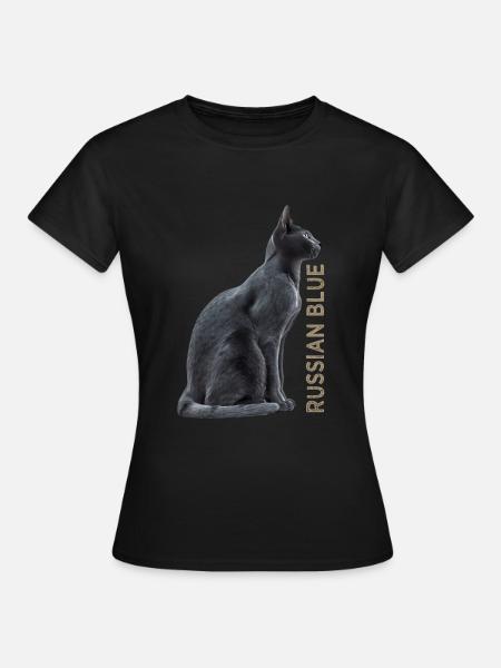 Russian blue - Frauen T-Shirt - Schwarz