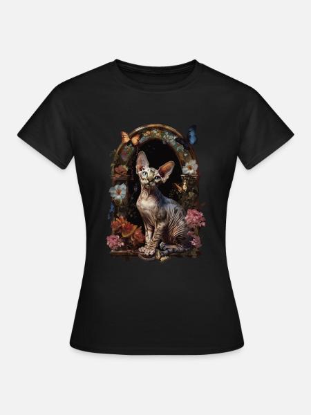 Devon Rex Katze - Frauen T-Shirt - Schwarz