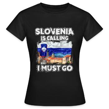 Slovenia - Women's T-Shirt - black - Front - AI Model Female 172 dark (172cm)